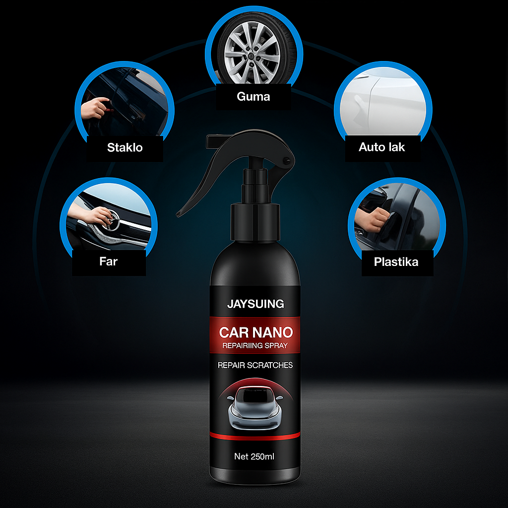 🚗 Sjaj, Zaštita i Obnova u Jednoj Boci - Magic Nano Auto Sprej 1+1 GRATIS